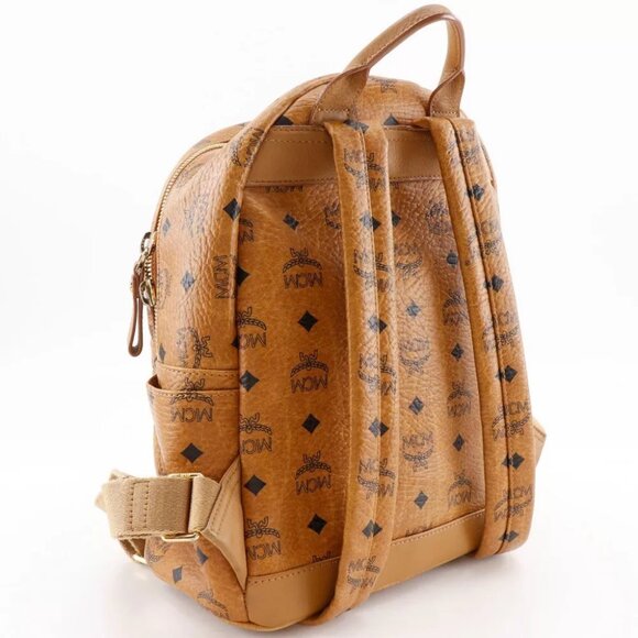 MCM Logogram Backpack Daypack MMK2AVE20 Small Studs Brown PVC Women main image 12